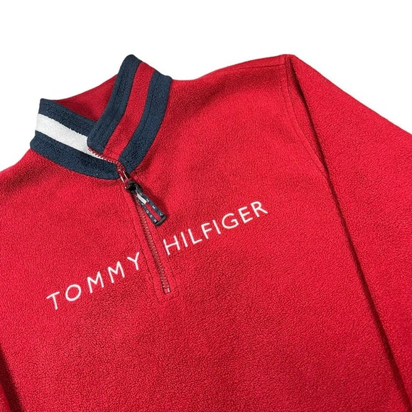 VINTAGE TOMMY HILFIGER RED FLEECE - (L- XL) - Picture 4 of 4
